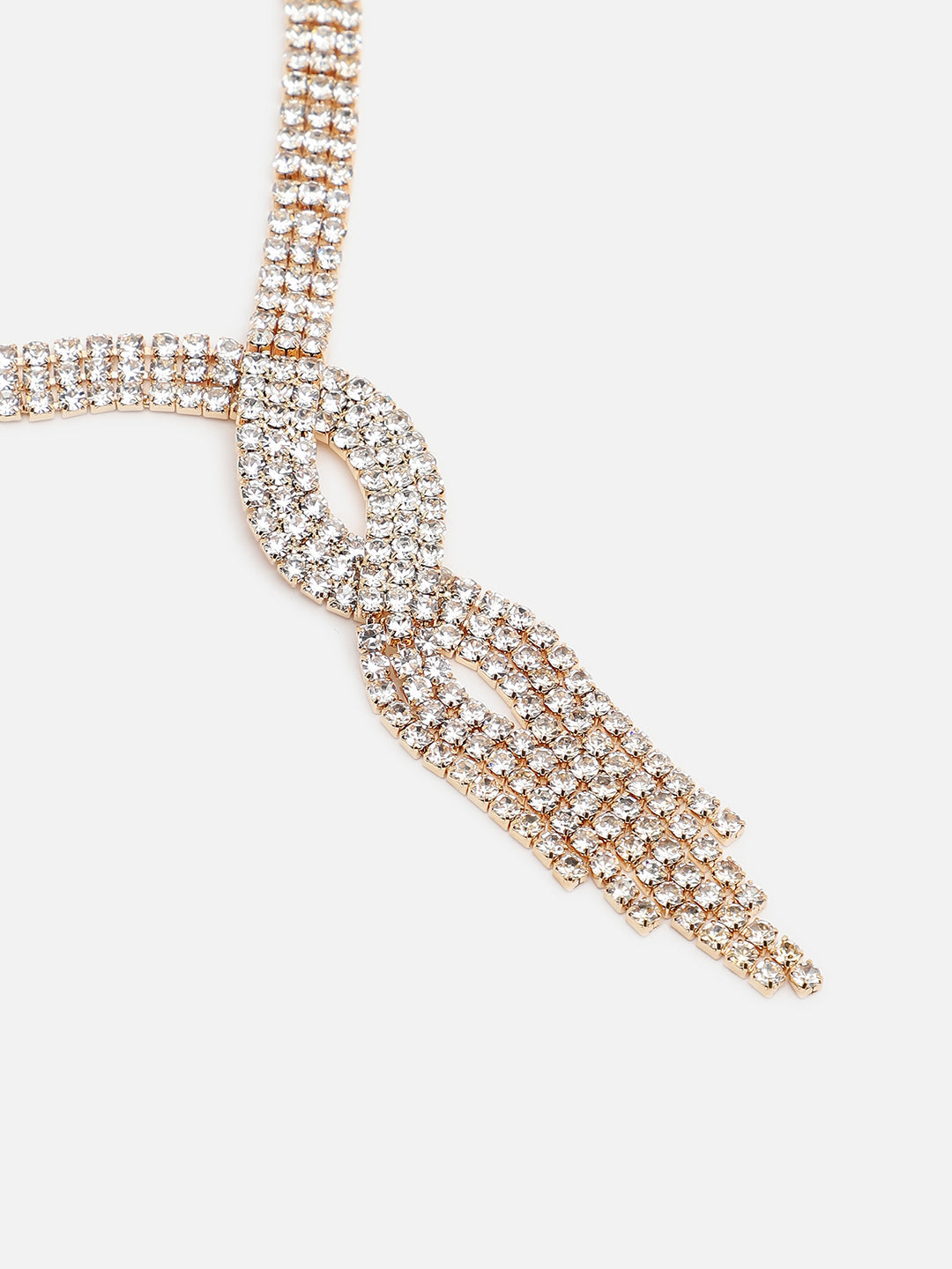 GOLD PLATED PARTY DESIGNER STONE NECKLACE FOR WOMEN