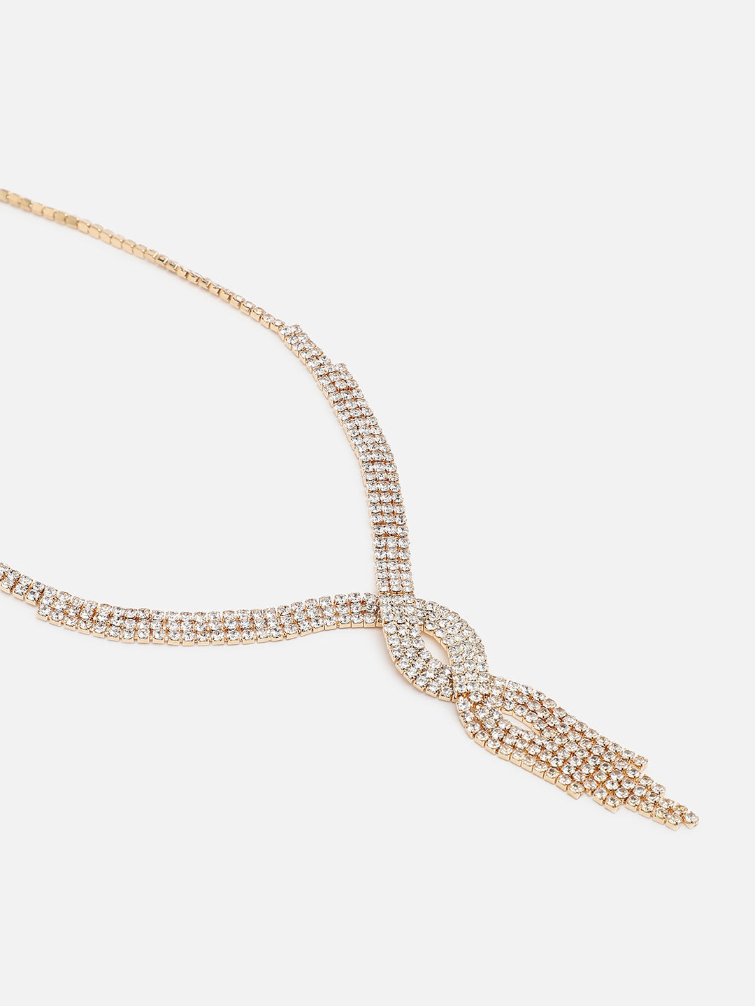 GOLD PLATED PARTY DESIGNER STONE NECKLACE FOR WOMEN