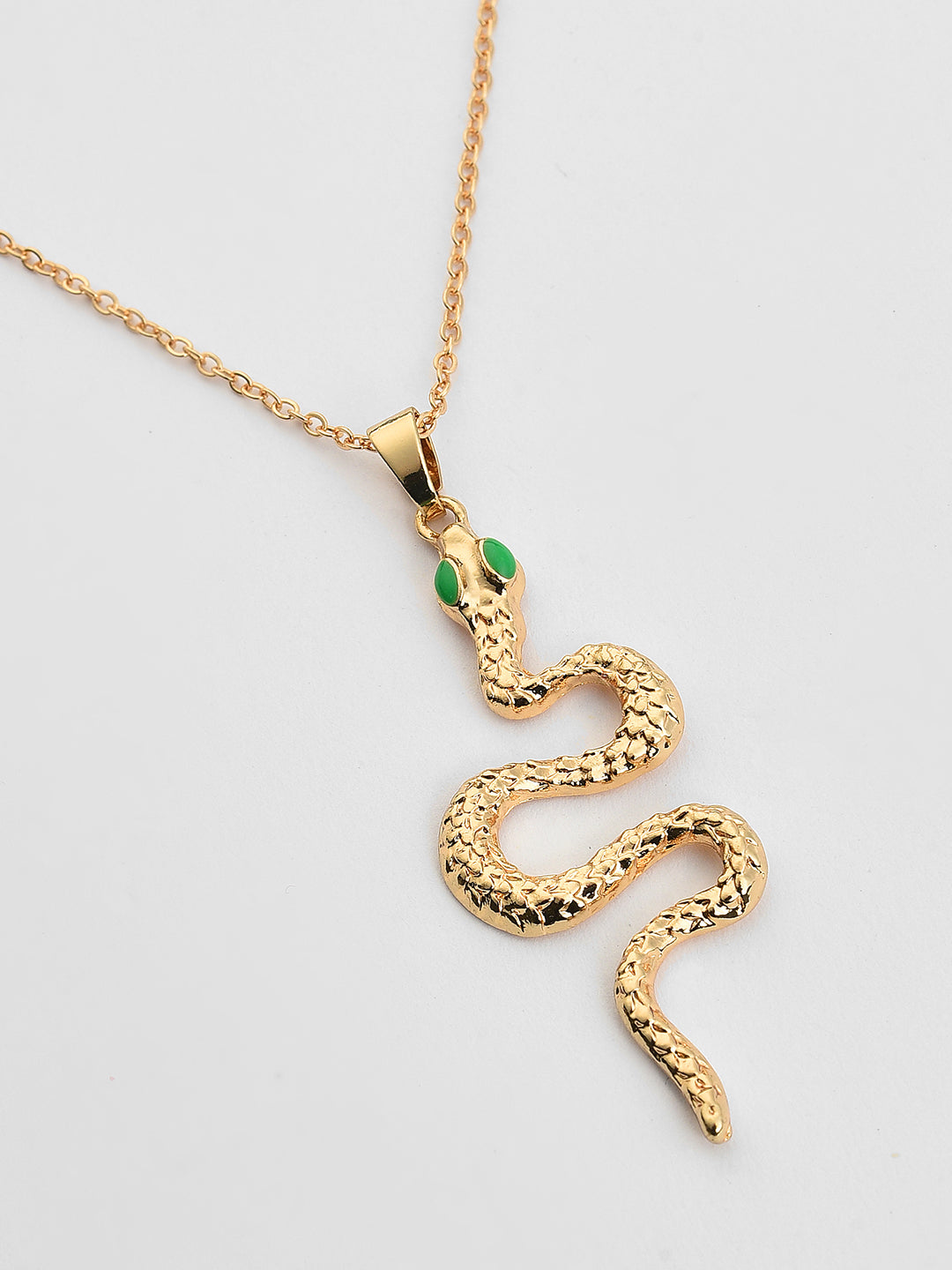 GOLD PLATED SNAKE SHAPED NECKLACE