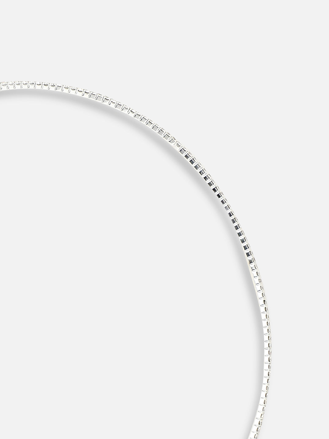 SILVER PLATED DESIGNER STONE NECKLACE