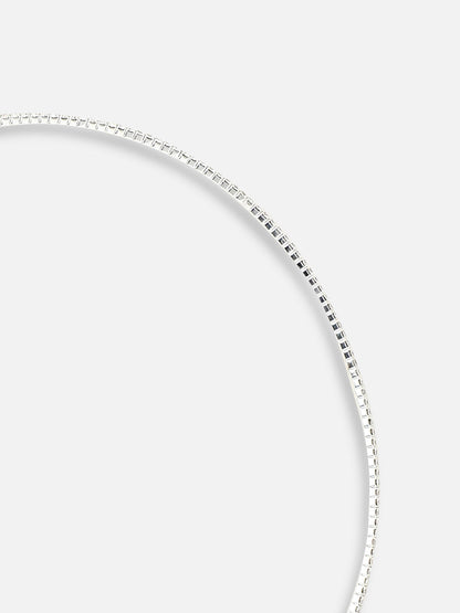 SILVER PLATED DESIGNER STONE NECKLACE