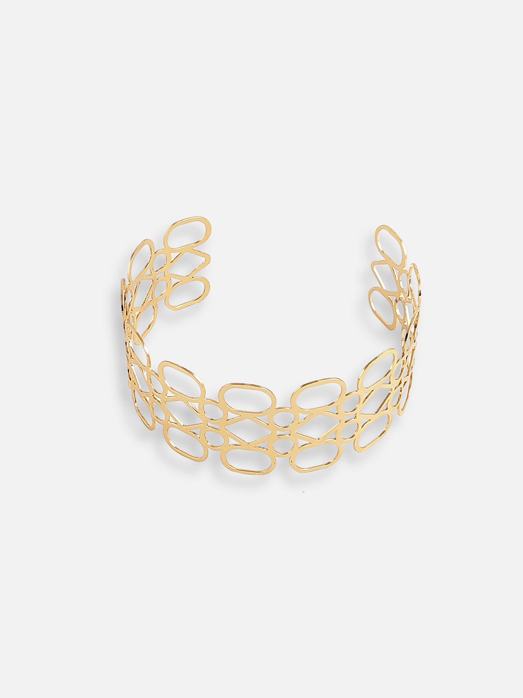 GOLD PLATED DESIGNER NECKLACE, EARRINGS AND BRACELET SET