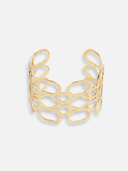 GOLD PLATED DESIGNER NECKLACE, EARRINGS AND BRACELET SET