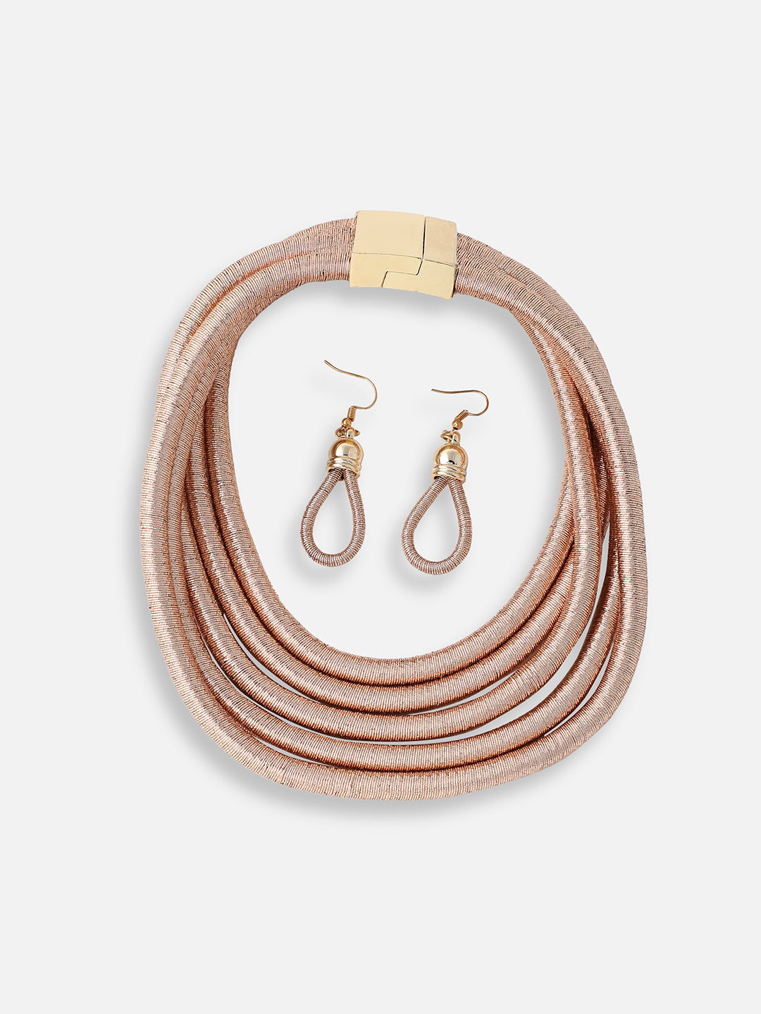 GOLD PLATED DESIGNER NECKLACE AND EARRING SET