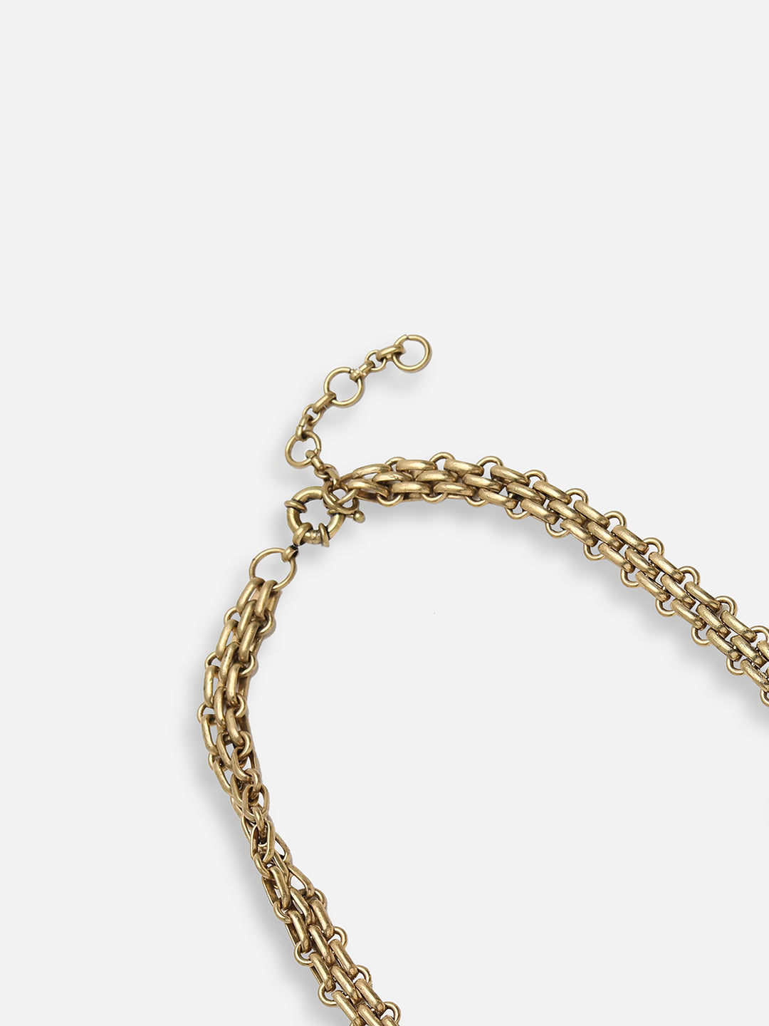 GOLD PLATED DESIGNER STONE NECKLACE
