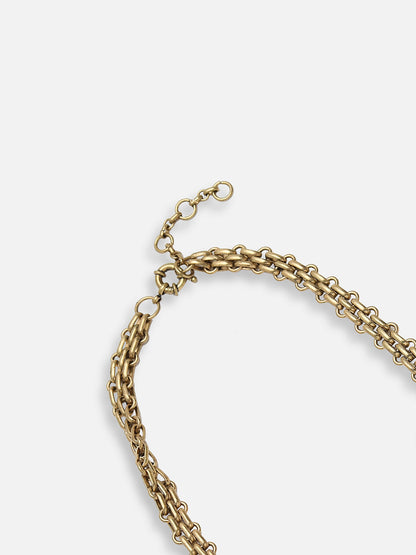 GOLD PLATED DESIGNER STONE NECKLACE