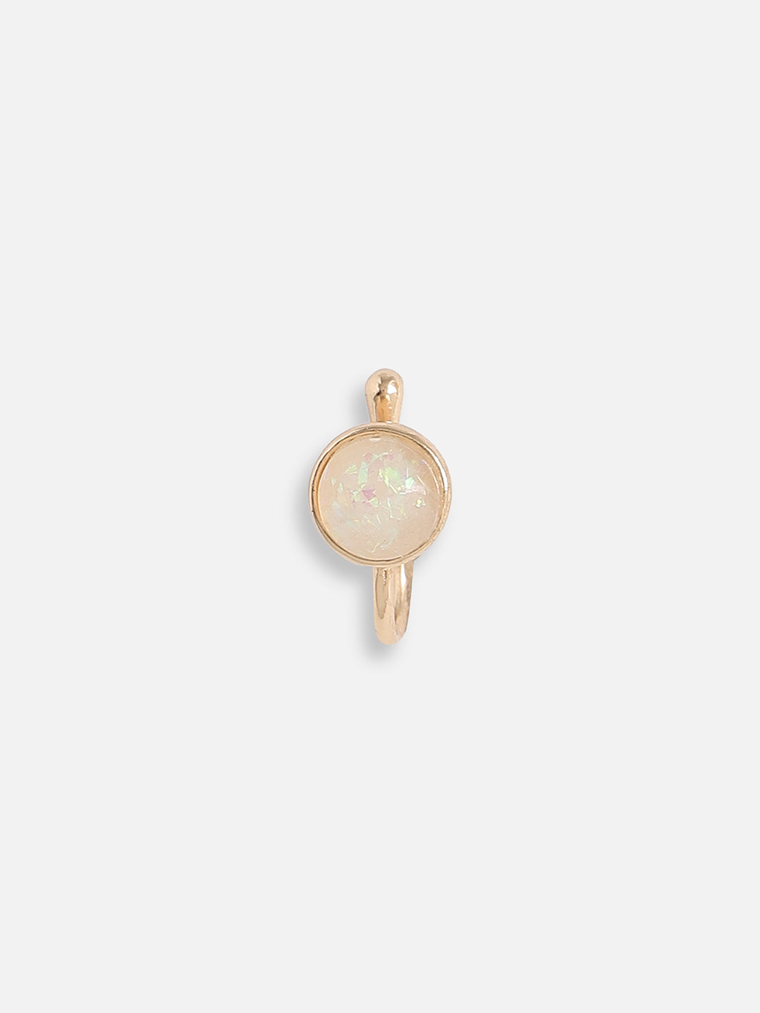 Gold Plated Designer Pearl Nose Pin For Women