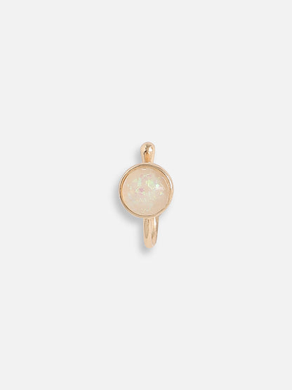 Gold Plated Designer Pearl Nose Pin For Women