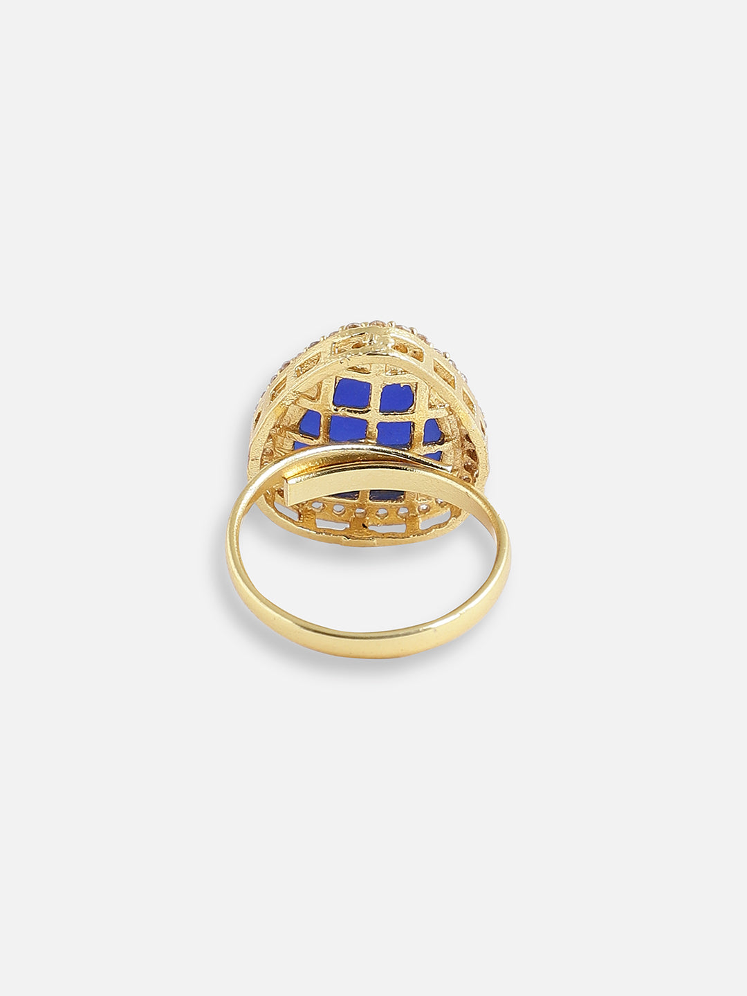 GOLD PLATED DESIGNER STONE RING