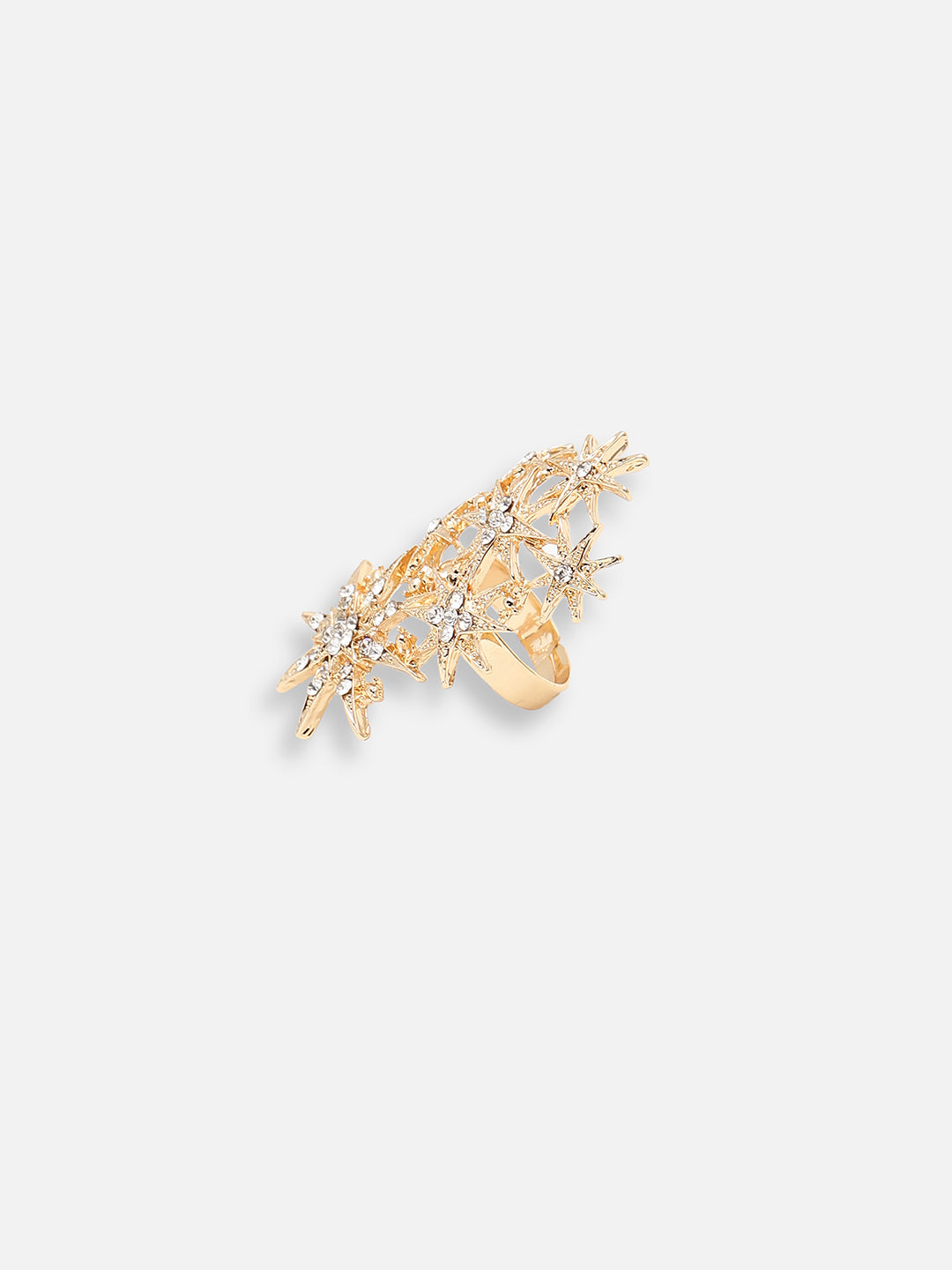 Gold Plated Party Designer Stone Ring For Women