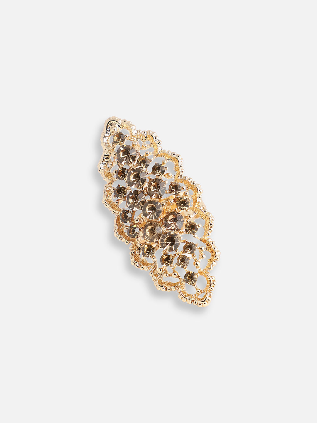 GOLD PLATED PARTY DESIGNER STONE RING FOR WOMEN