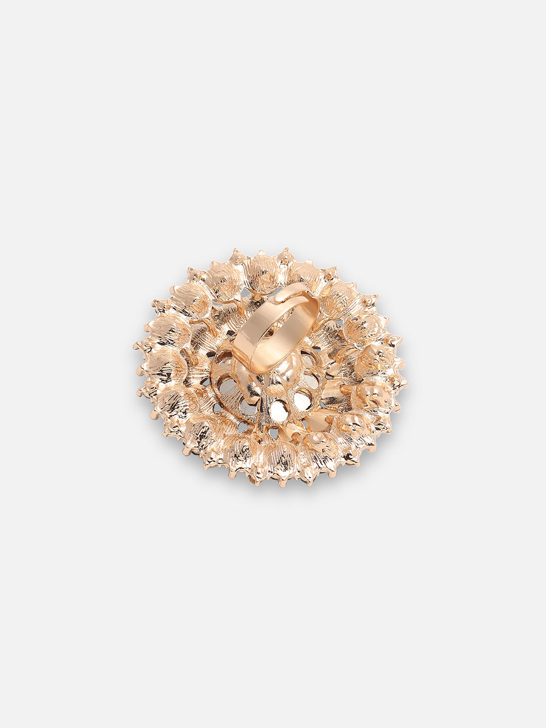 GOLD PLATED PARTY DESIGNER STONE RING FOR WOMEN