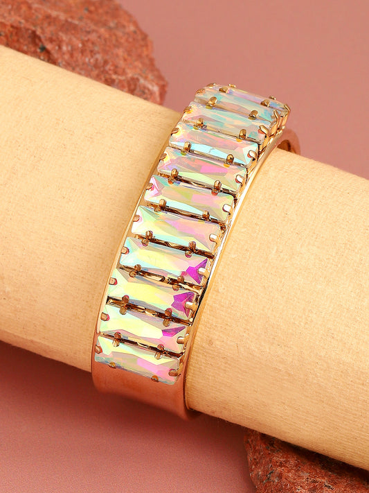 Silver Plated Party Designer Stone Bracelet For Women
