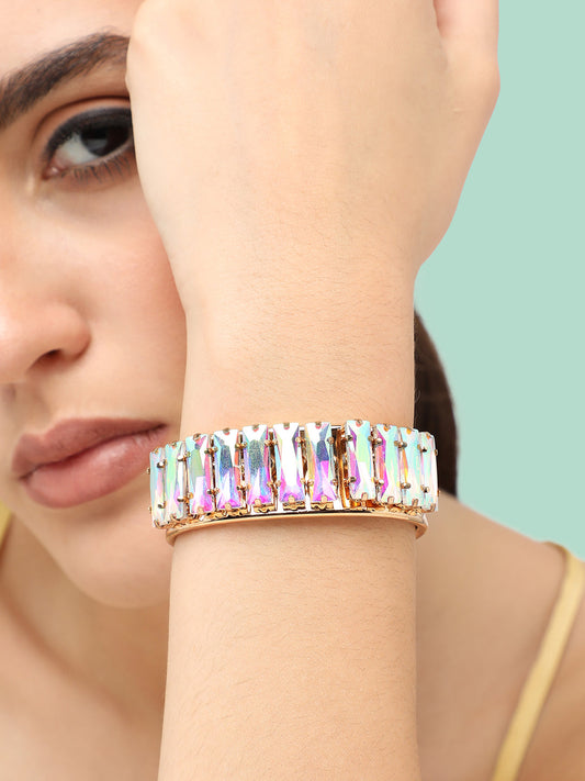Silver Plated Party Designer Stone Bracelet For Women