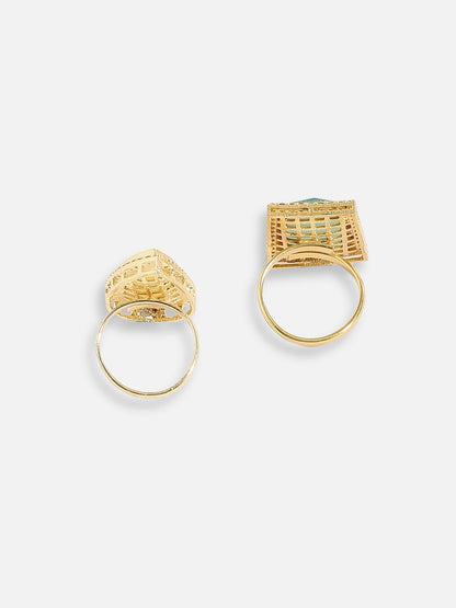 Pack Of Gold-Plated Statement Rings