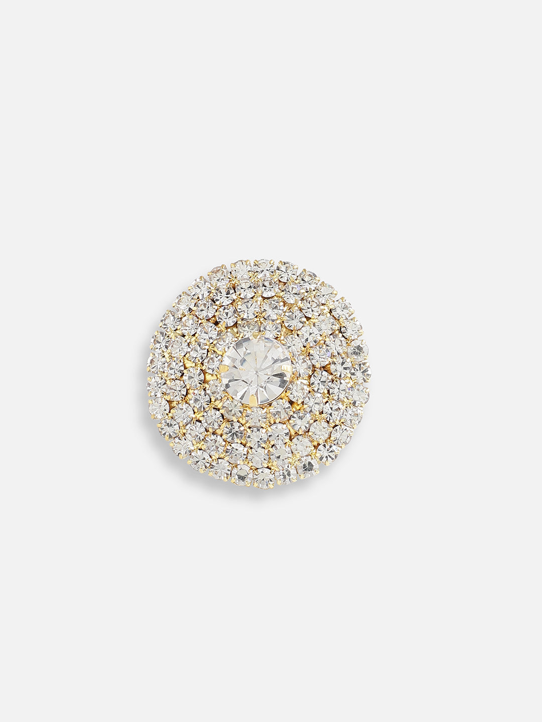 GOLD PLATED DESIGNER STONE RING