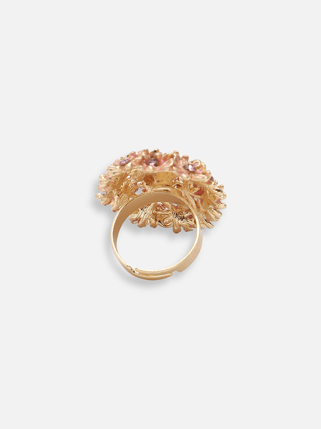 GOLD PLATED PARTY DESIGNER STONE RING FOR WOMEN