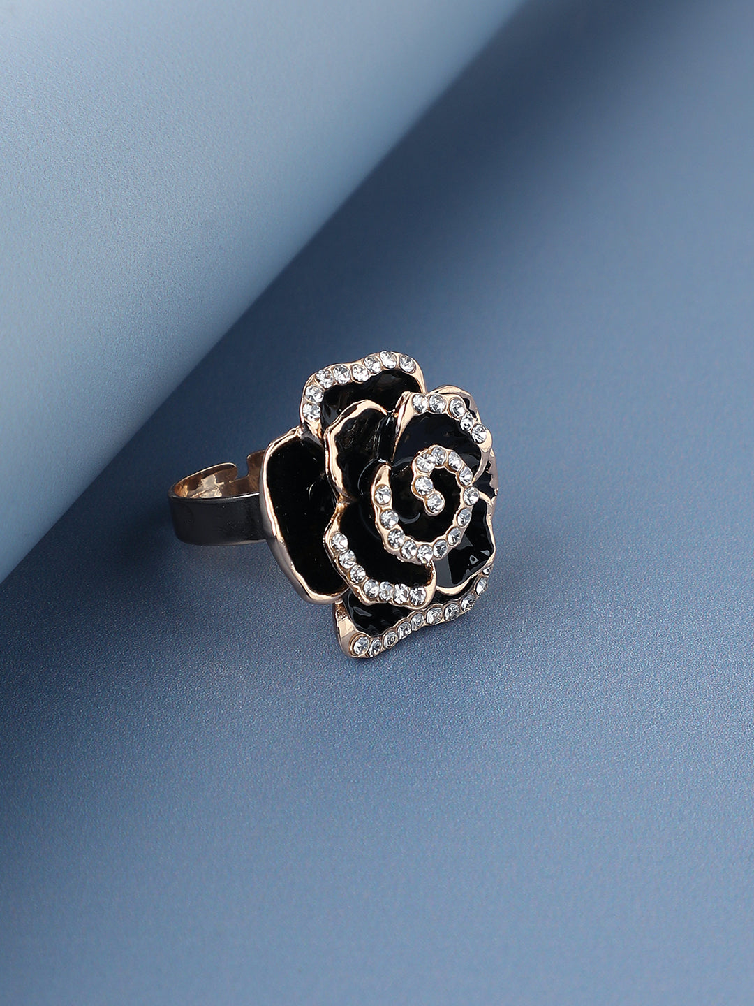 GOLD PLATED PARTY DESIGNER STONE RING FOR WOMEN
