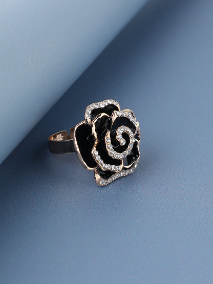 GOLD PLATED PARTY DESIGNER STONE RING FOR WOMEN