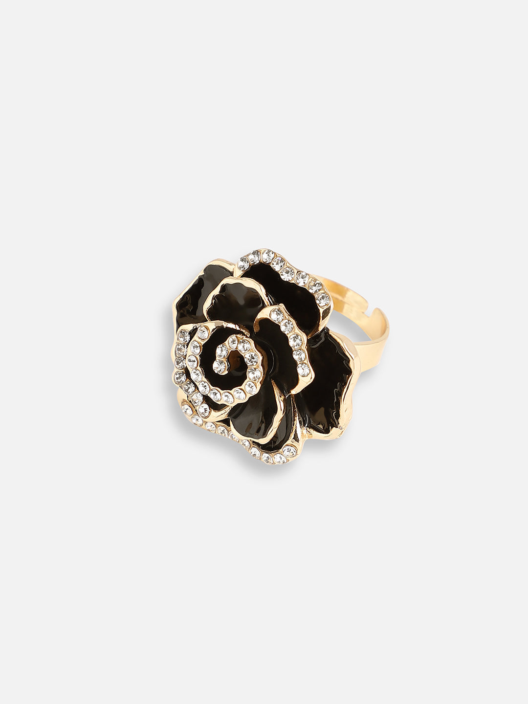 GOLD PLATED PARTY DESIGNER STONE RING FOR WOMEN