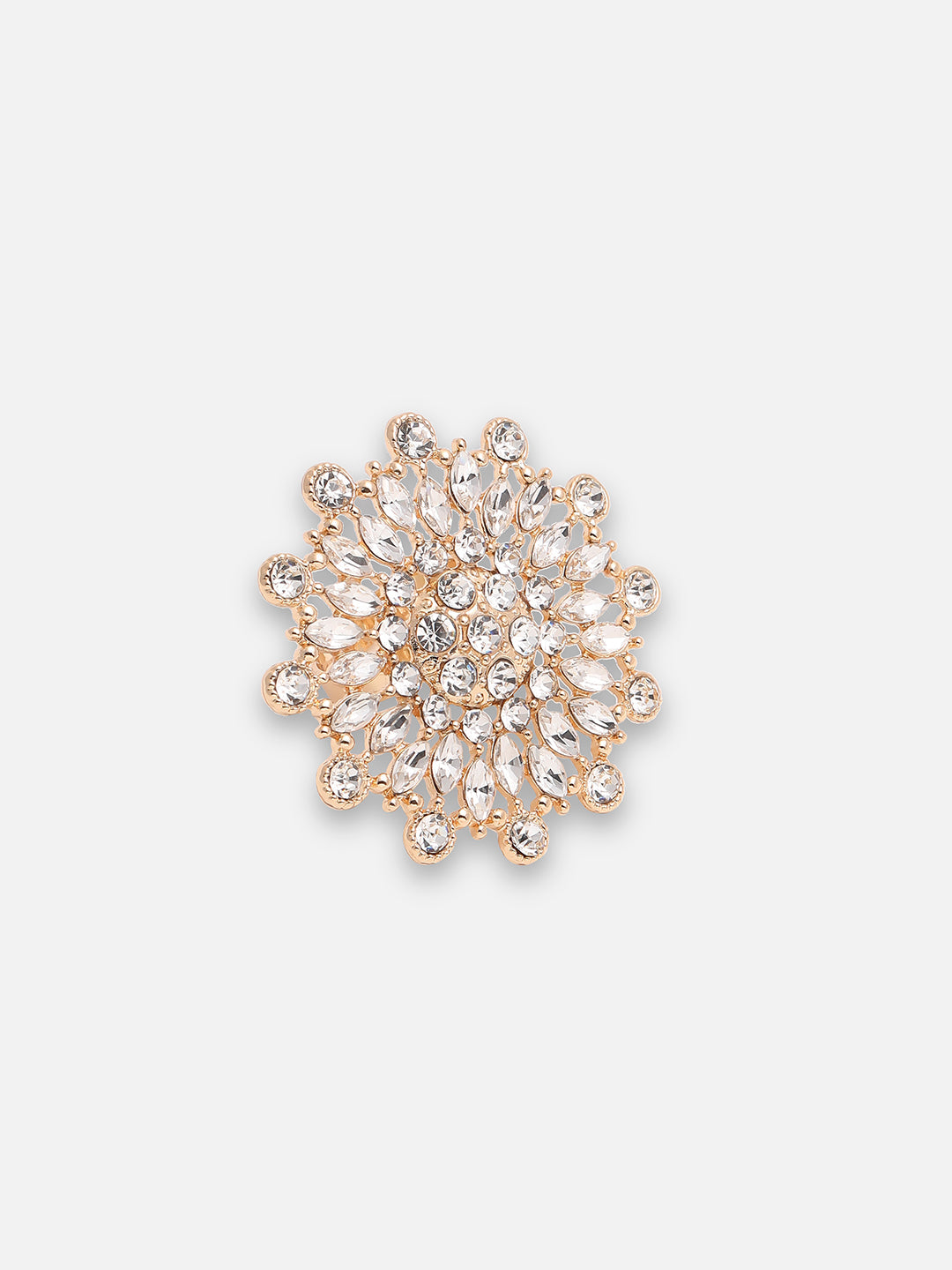 GOLD PLATED PARTY DESIGNER STONE RING FOR WOMEN
