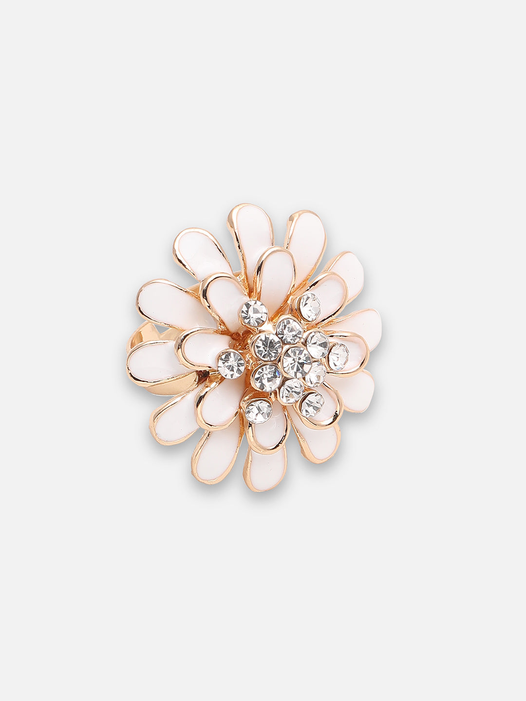 GOLD PLATED PARTY DESIGNER STONE RING FOR WOMEN