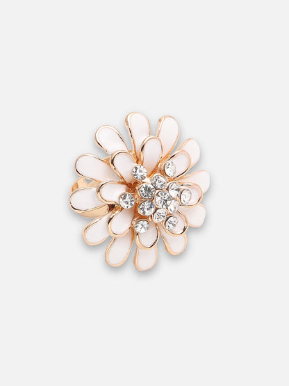 GOLD PLATED PARTY DESIGNER STONE RING FOR WOMEN