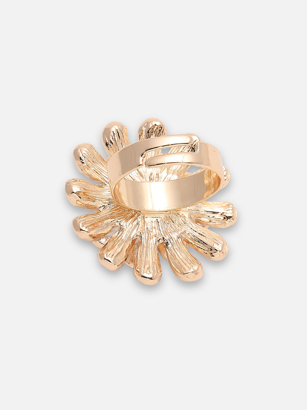 GOLD PLATED PARTY DESIGNER STONE RING FOR WOMEN