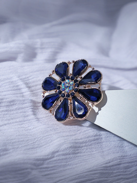 GOLD PLATED PARTY DESIGNER STONE RING FOR WOMEN