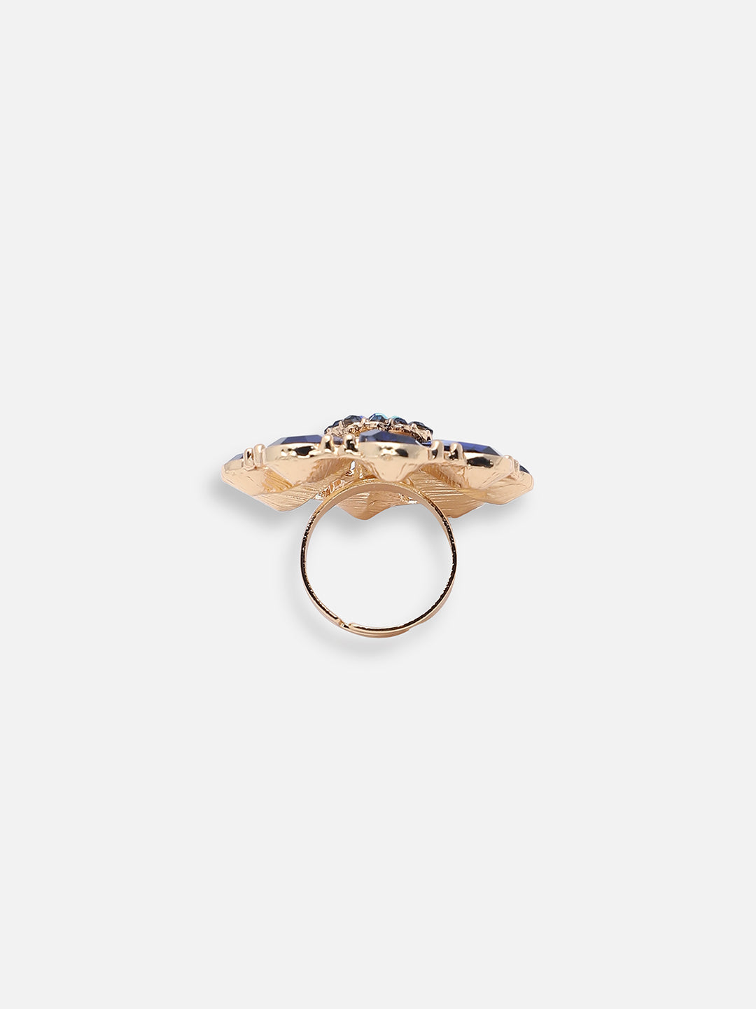 GOLD PLATED PARTY DESIGNER STONE RING FOR WOMEN