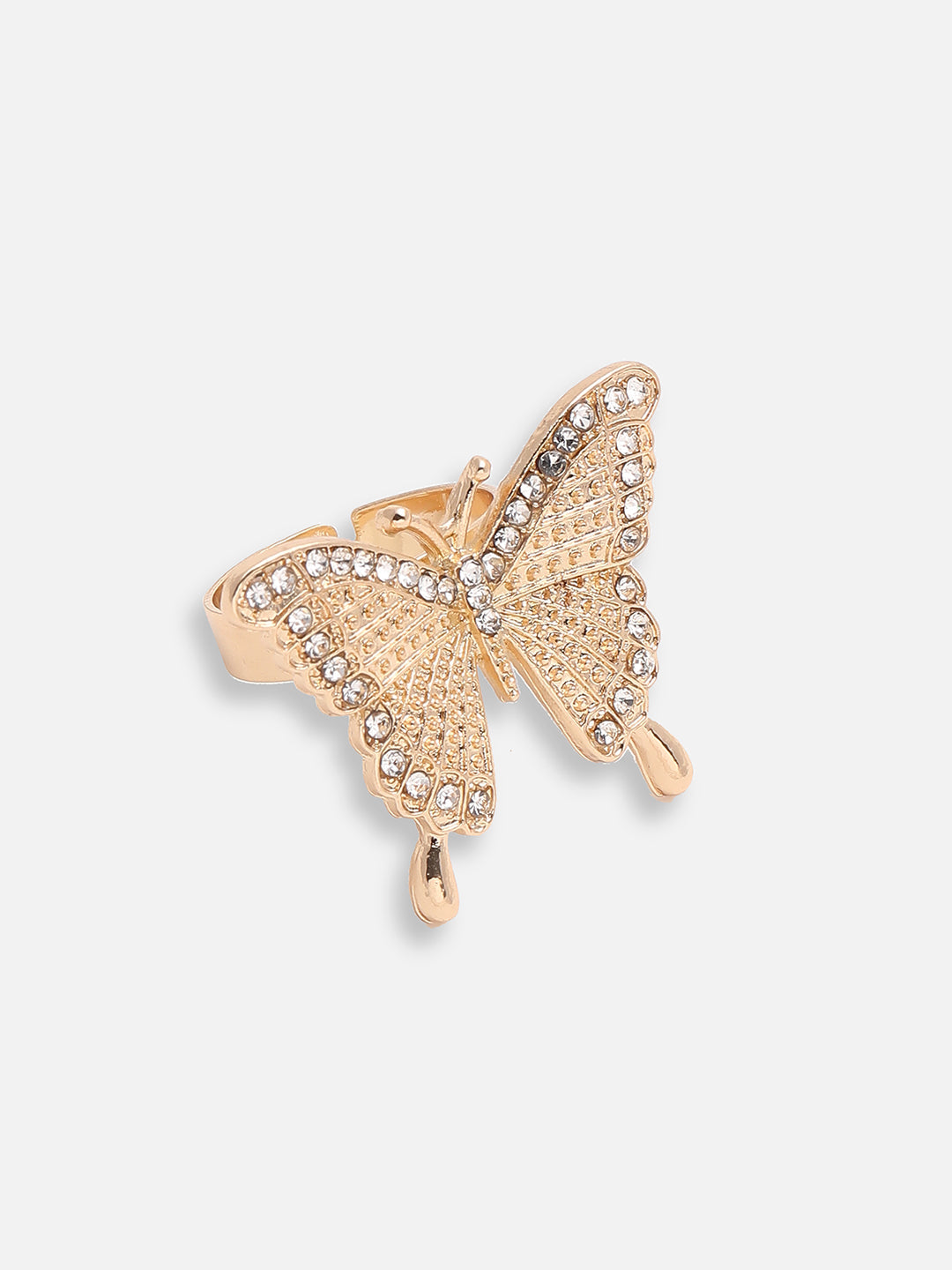 GOLD PLATED PARTY DESIGNER STONE RING FOR WOMEN