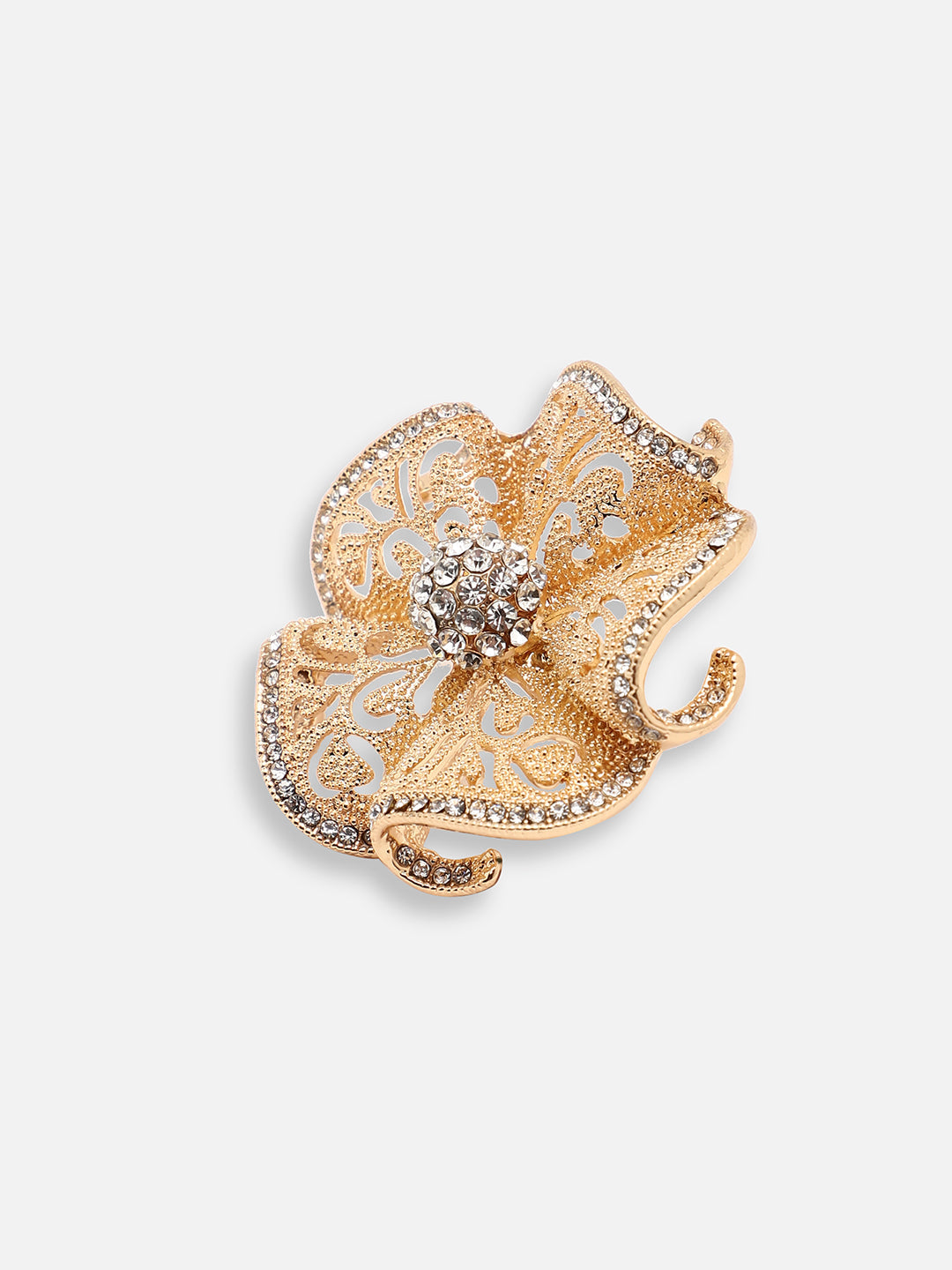 GOLD PLATED PARTY DESIGNER STONE RING FOR WOMEN