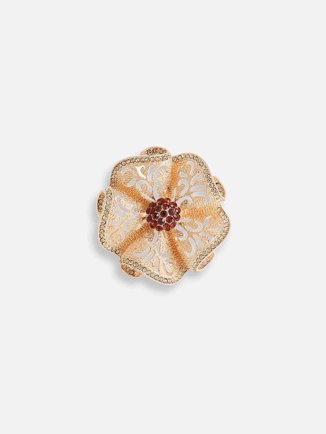 GOLD PLATED PARTY DESIGNER STONE RING FOR WOMEN