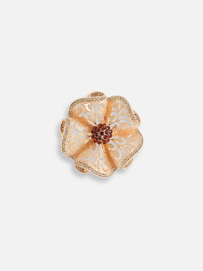 GOLD PLATED PARTY DESIGNER STONE RING FOR WOMEN