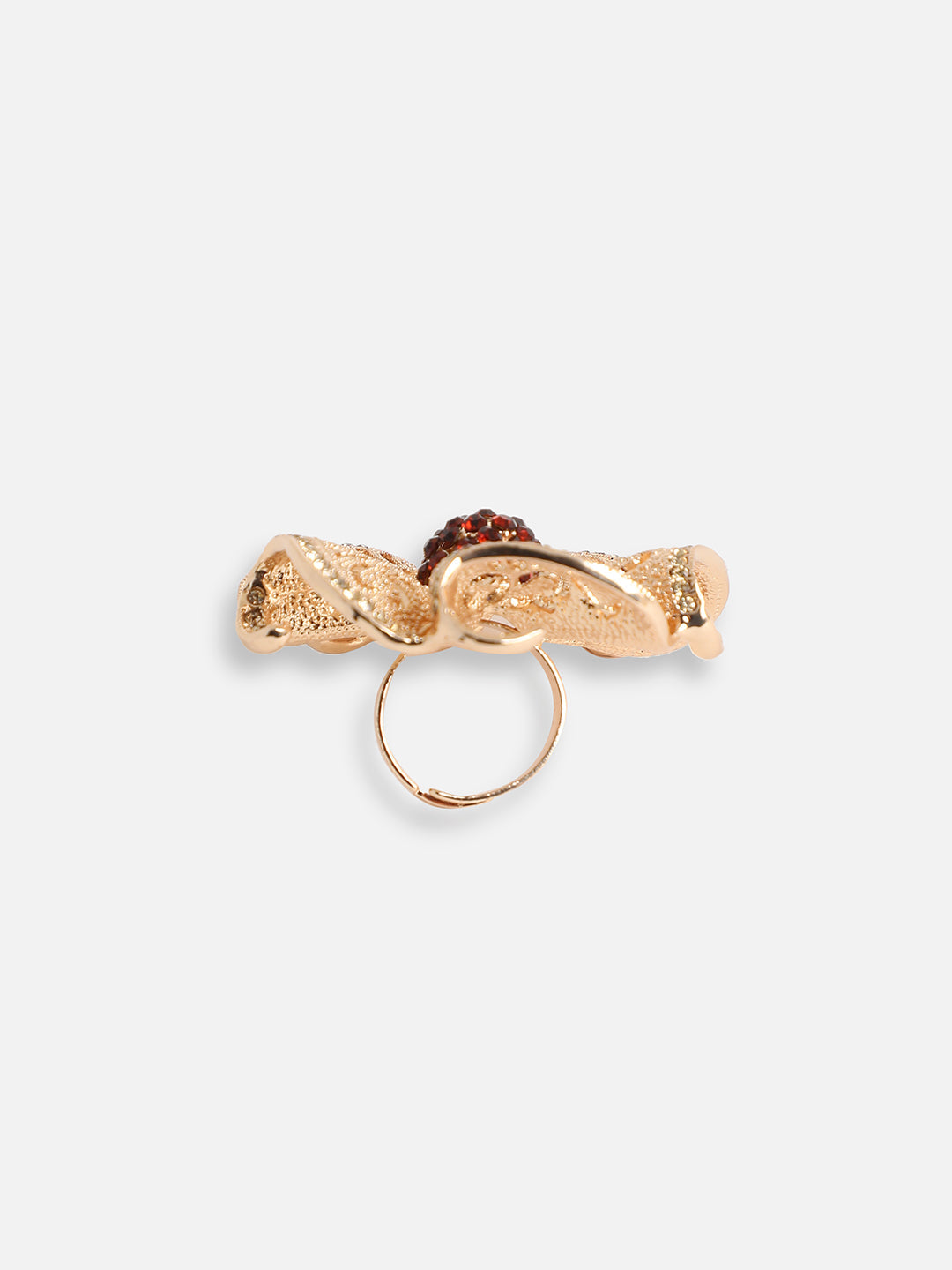 GOLD PLATED PARTY DESIGNER STONE RING FOR WOMEN