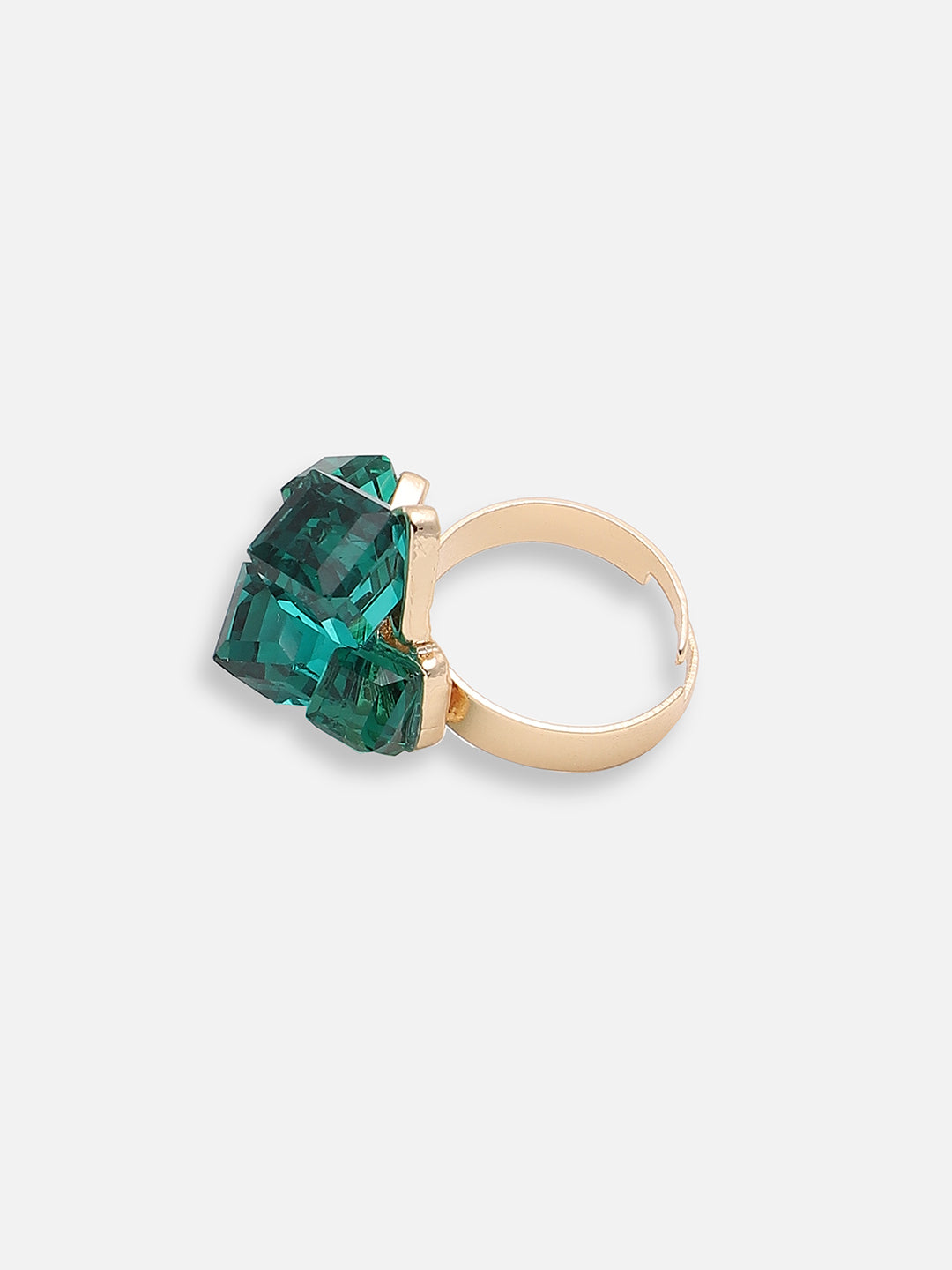GOLD PLATED PARTY DESIGNER STONE RING FOR WOMEN