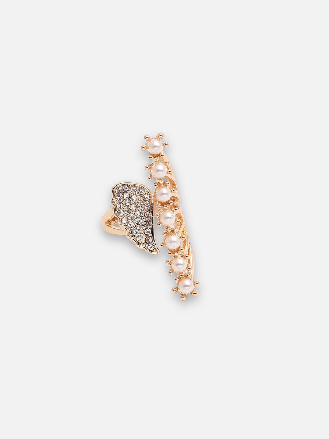 GOLD PLATED PARTY DESIGNER STONE RING FOR WOMEN