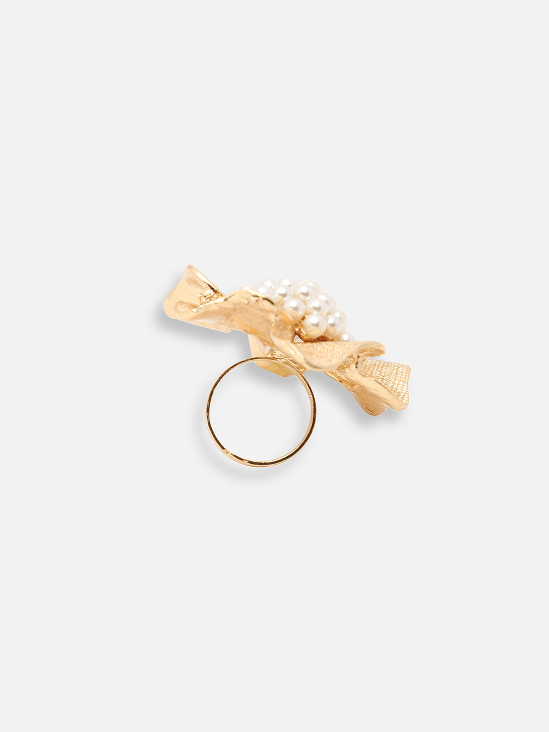 GOLD PLATED PARTY DESIGNER STONE RING FOR WOMEN