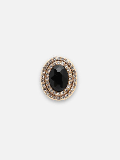 GOLD PLATED PARTY DESIGNER STONE RING FOR WOMEN