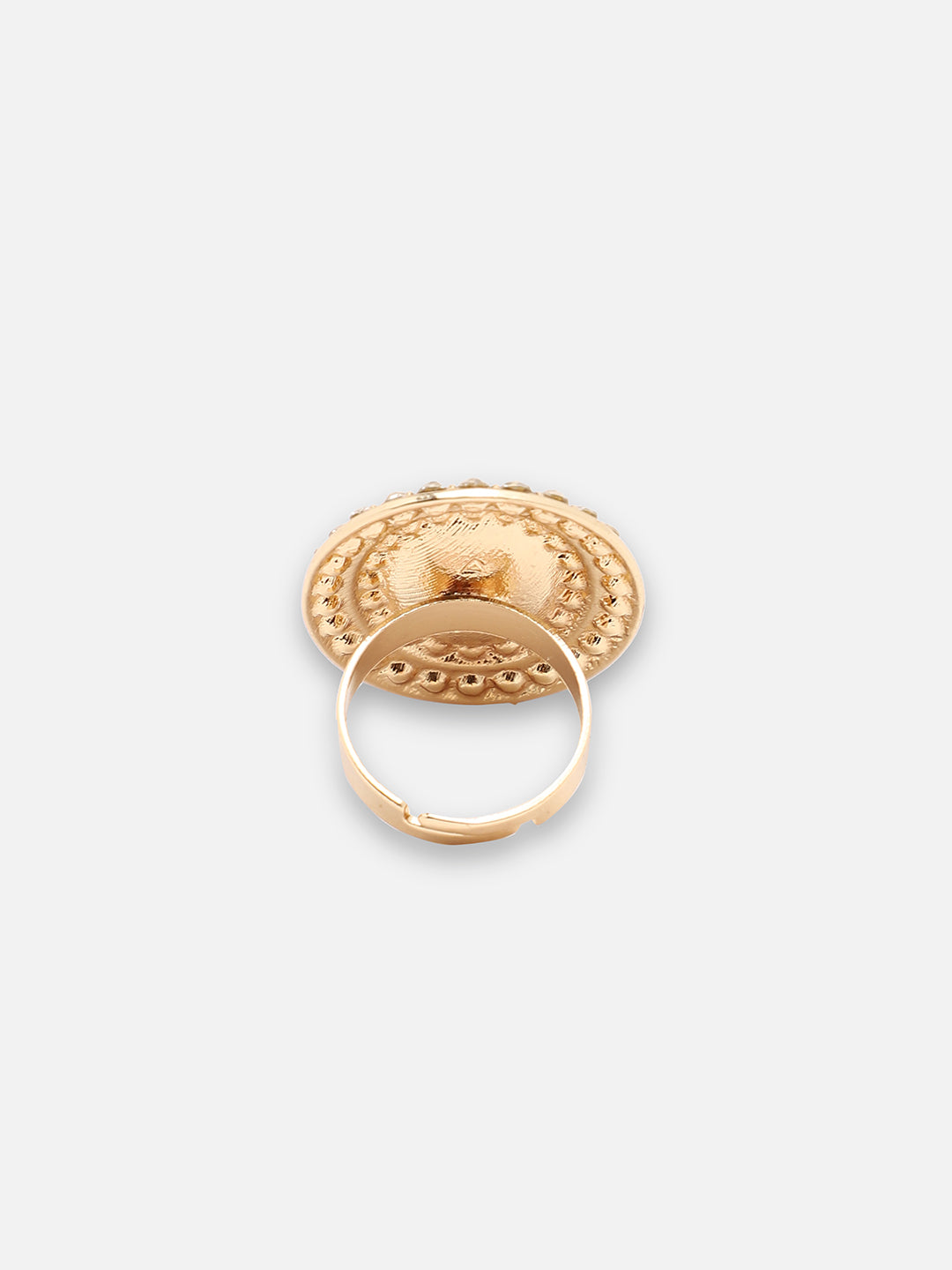 GOLD PLATED PARTY DESIGNER STONE RING FOR WOMEN