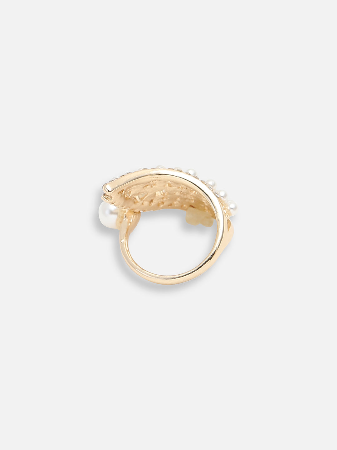 GOLD PLATED PARTY DESIGNER STONE RING FOR WOMEN