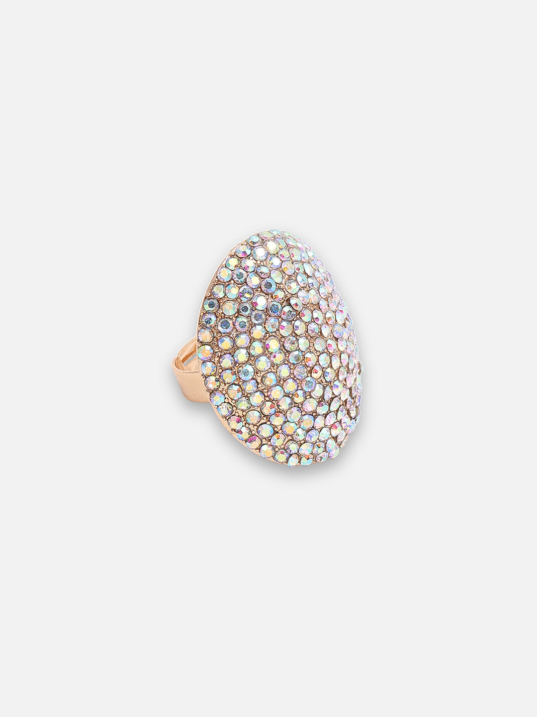 GOLD PLATED PARTY DESIGNER STONE RING FOR WOMEN