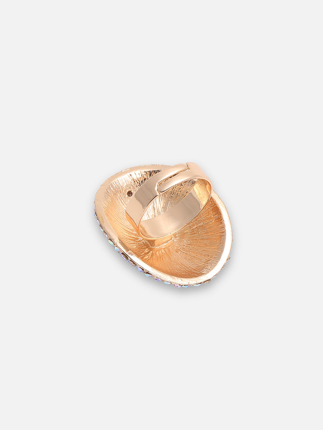 GOLD PLATED PARTY DESIGNER STONE RING FOR WOMEN