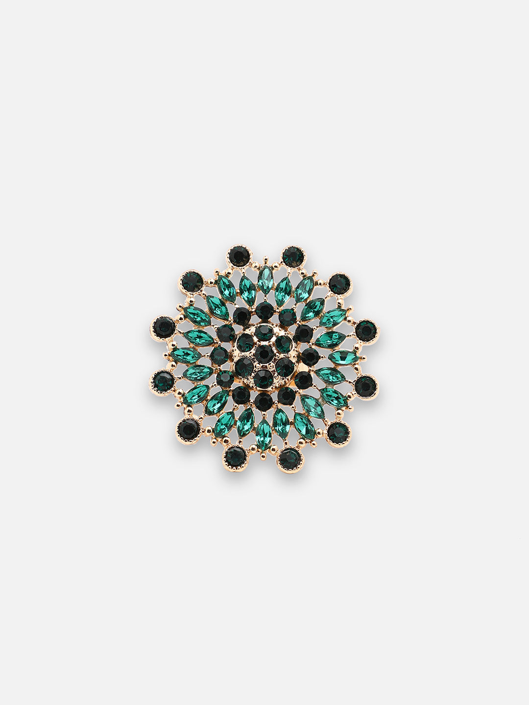 GOLD PLATED PARTY DESIGNER STONE RING FOR WOMEN