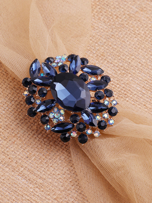 GOLD PLATED PARTY DESIGNER STONE RING FOR WOMEN