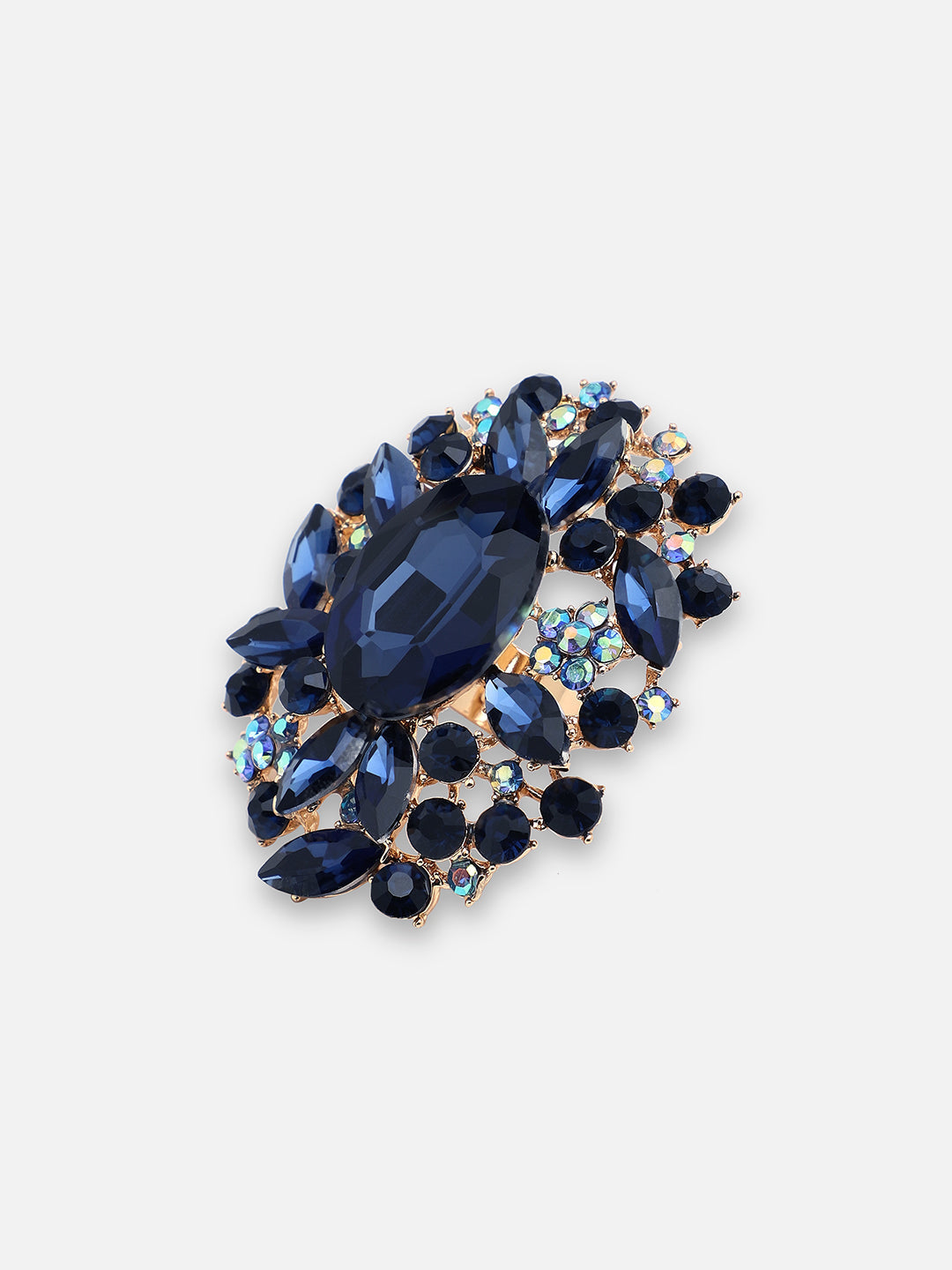 GOLD PLATED PARTY DESIGNER STONE RING FOR WOMEN
