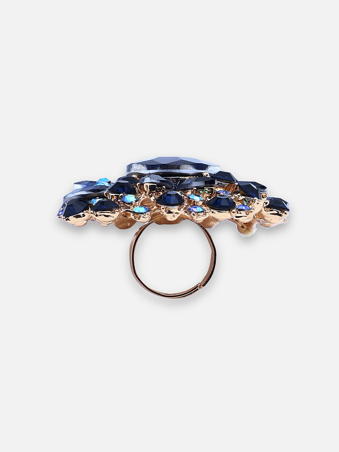 GOLD PLATED PARTY DESIGNER STONE RING FOR WOMEN
