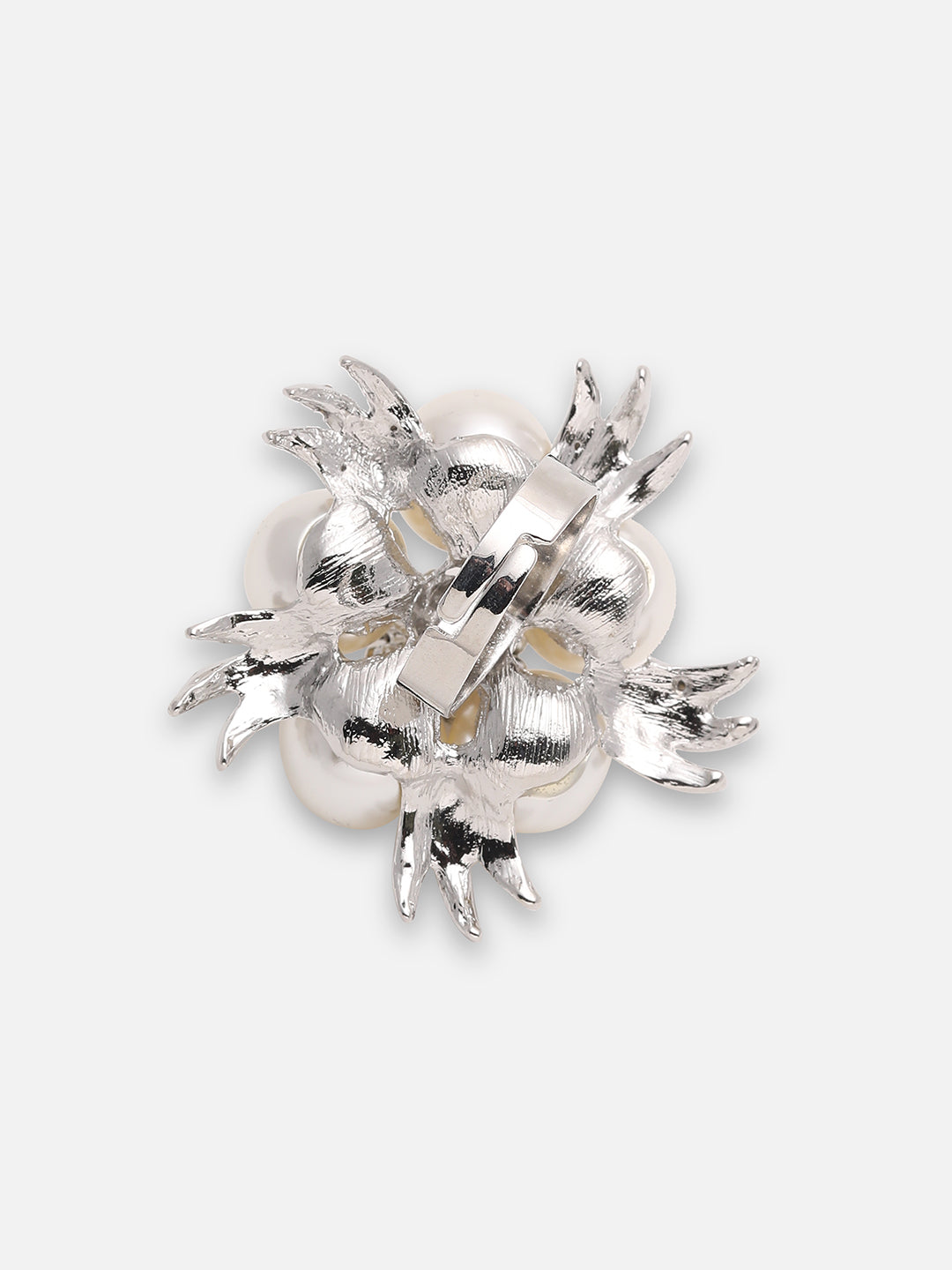 SILVER PLATED PARTY DESIGNER STONE RING FOR WOMEN