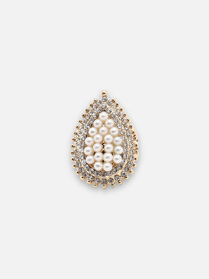 GOLD PLATED PARTY DESIGNER STONE RING FOR WOMEN