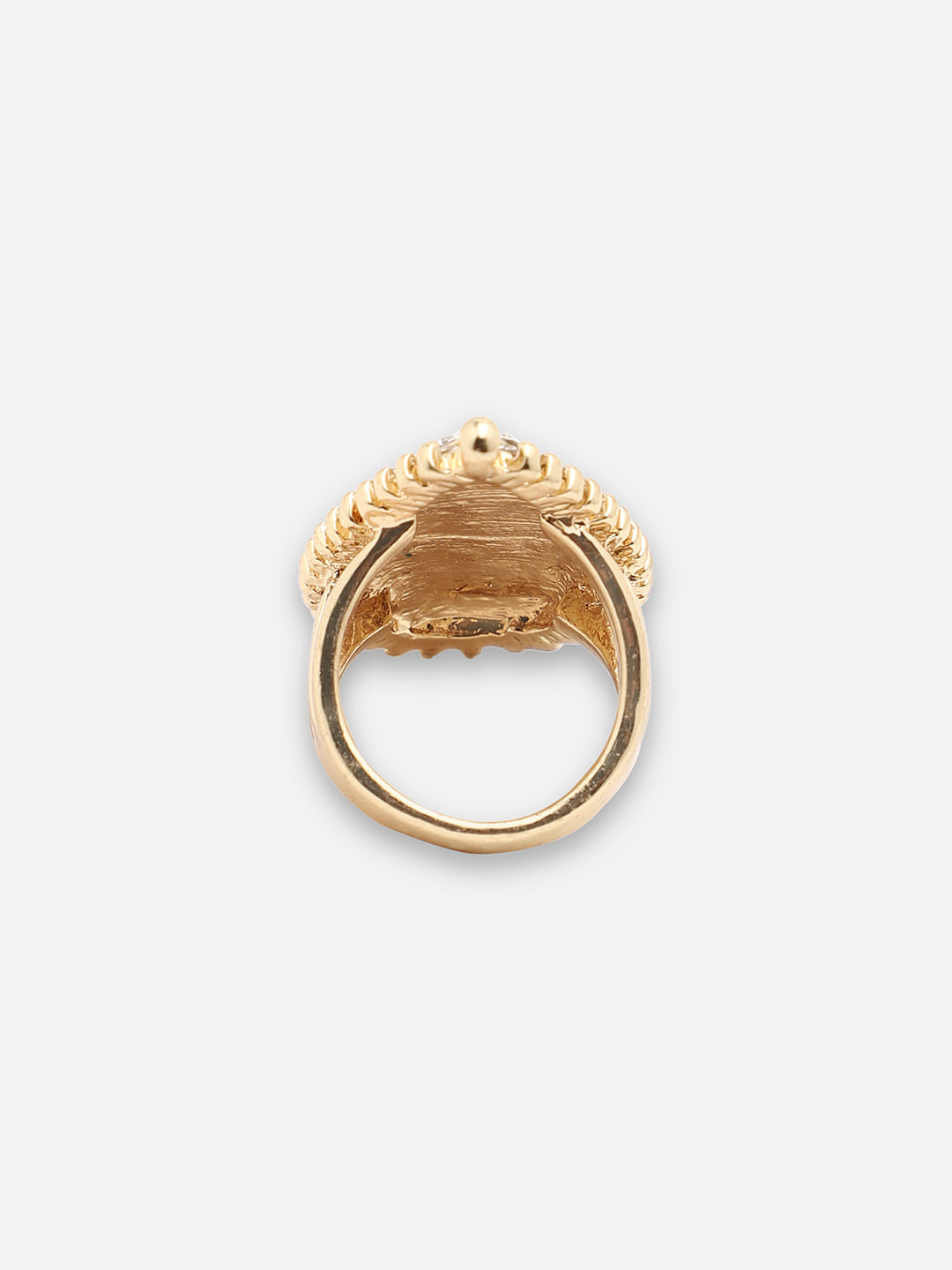 GOLD PLATED PARTY DESIGNER STONE RING FOR WOMEN